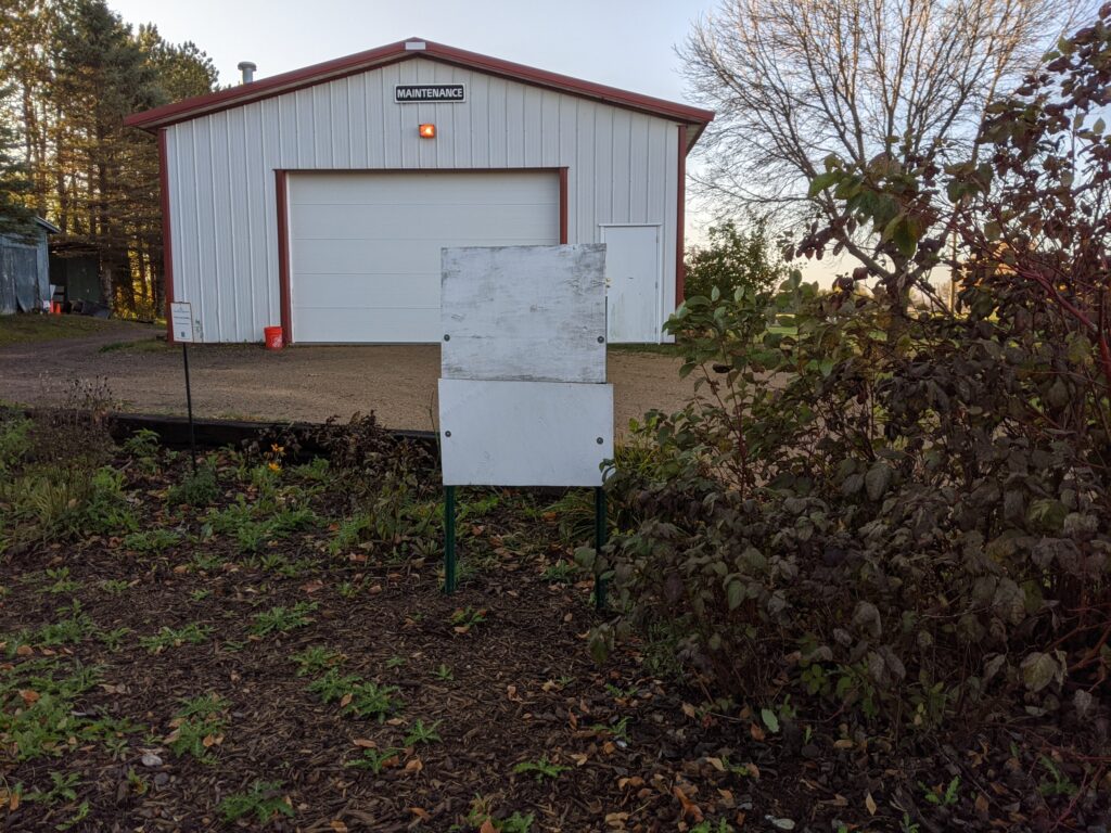 before photo of the fairgrounds picnic garden, Washington County Master Gardeners, Minnesota