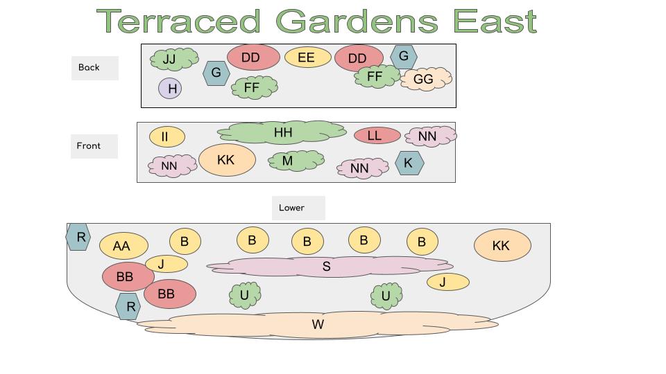 Map of Terraced Gardens East at the Fairest Garden